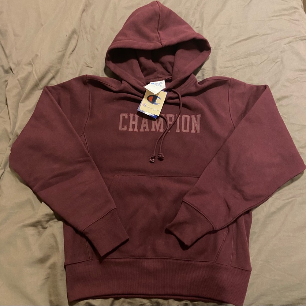 Champion reverse weave maroon sweatshirt hoodie - Picture 1 of 3